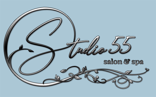 Studio 55 Salon & Spa custom logo designed by T. Caroon Web Design & Development